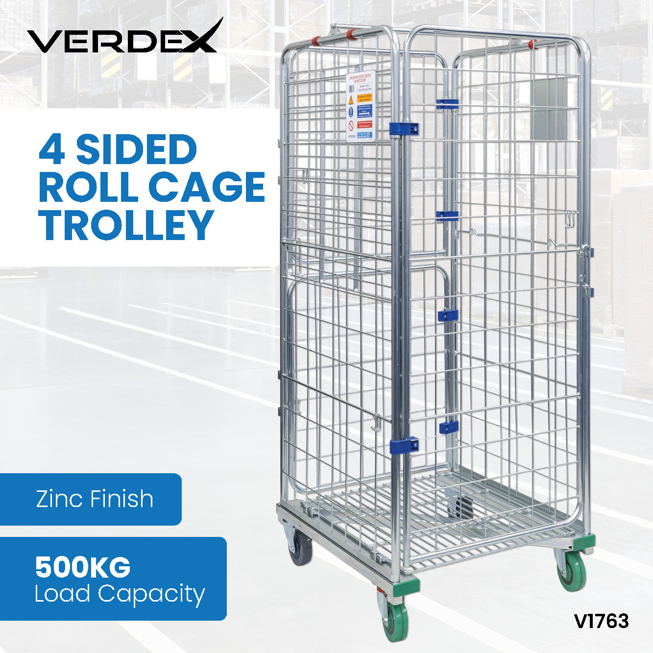 4 Sided Roll Cage Trolley