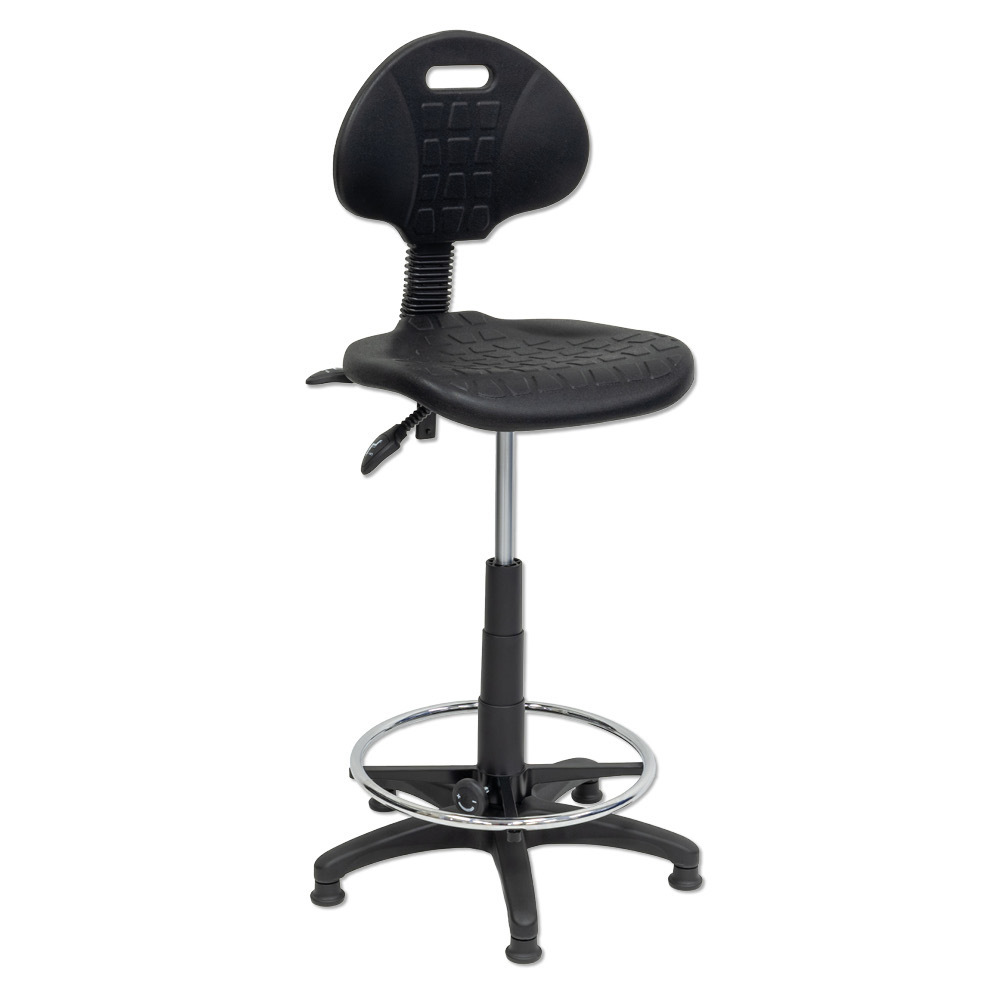 Polyurethane Stool -with foot rest surround (with nylon glides)
