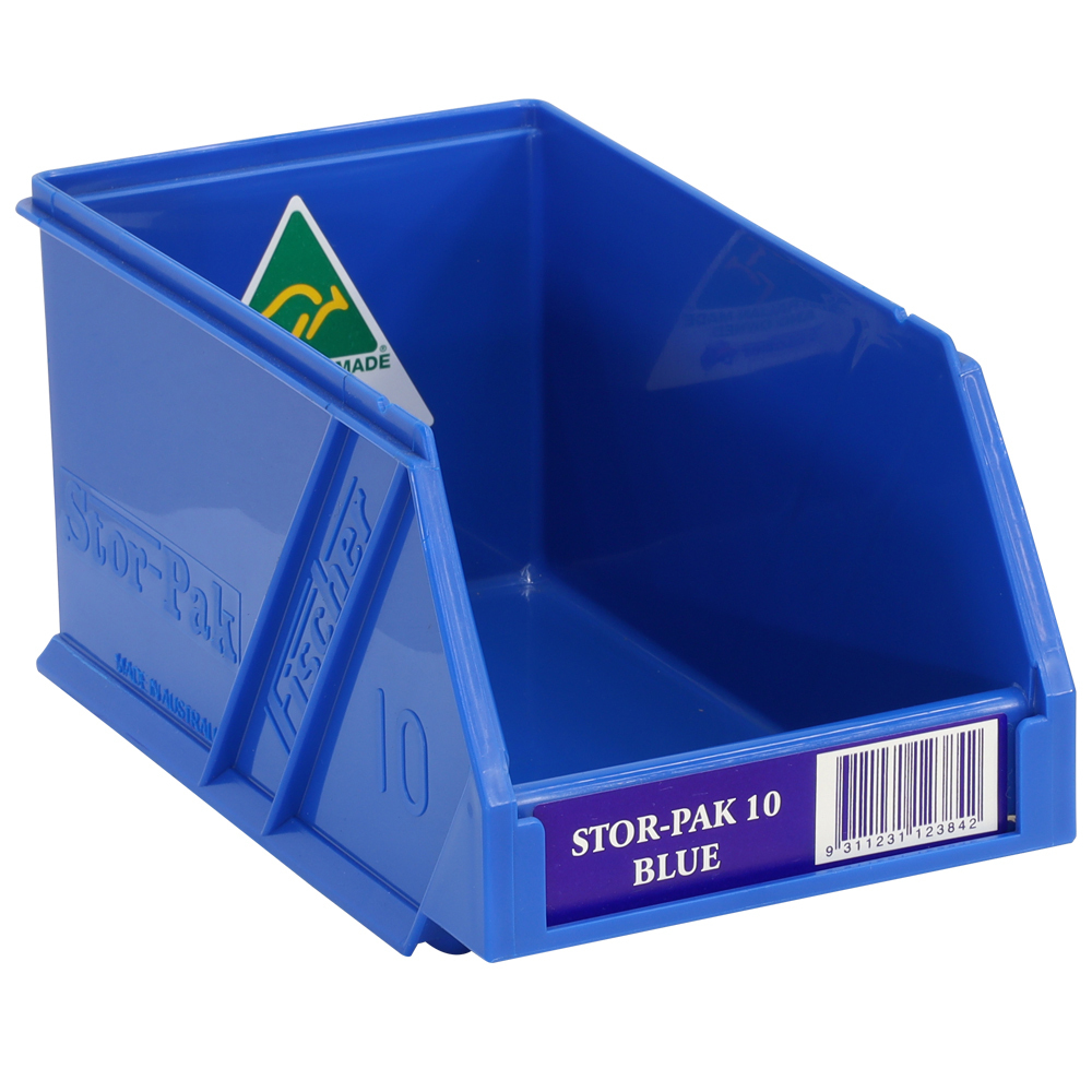 Stor-Pak No. #10 (100x170x85mm) WxDxH 1.0L capacity -BLUE (6 per carton)