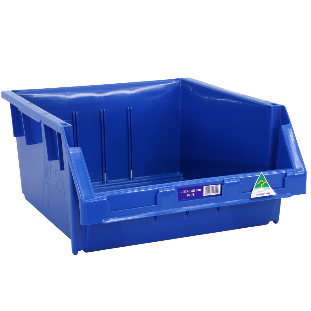 Stor-Pak No.240 (410x440x210mm) WxDxH 24L capacity -BLUE (4 per carton)