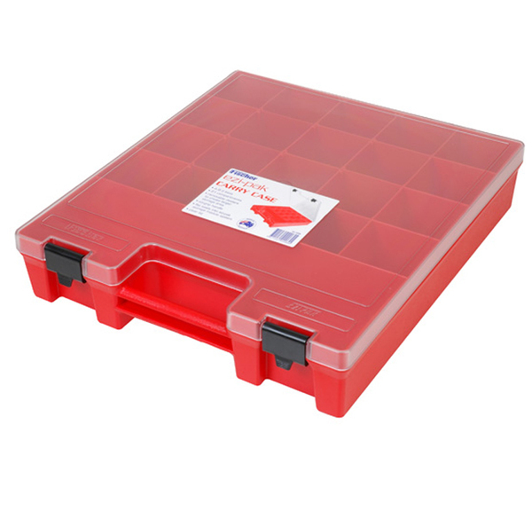 Ezi-Pak Accessory Case - Red (with clear lid)