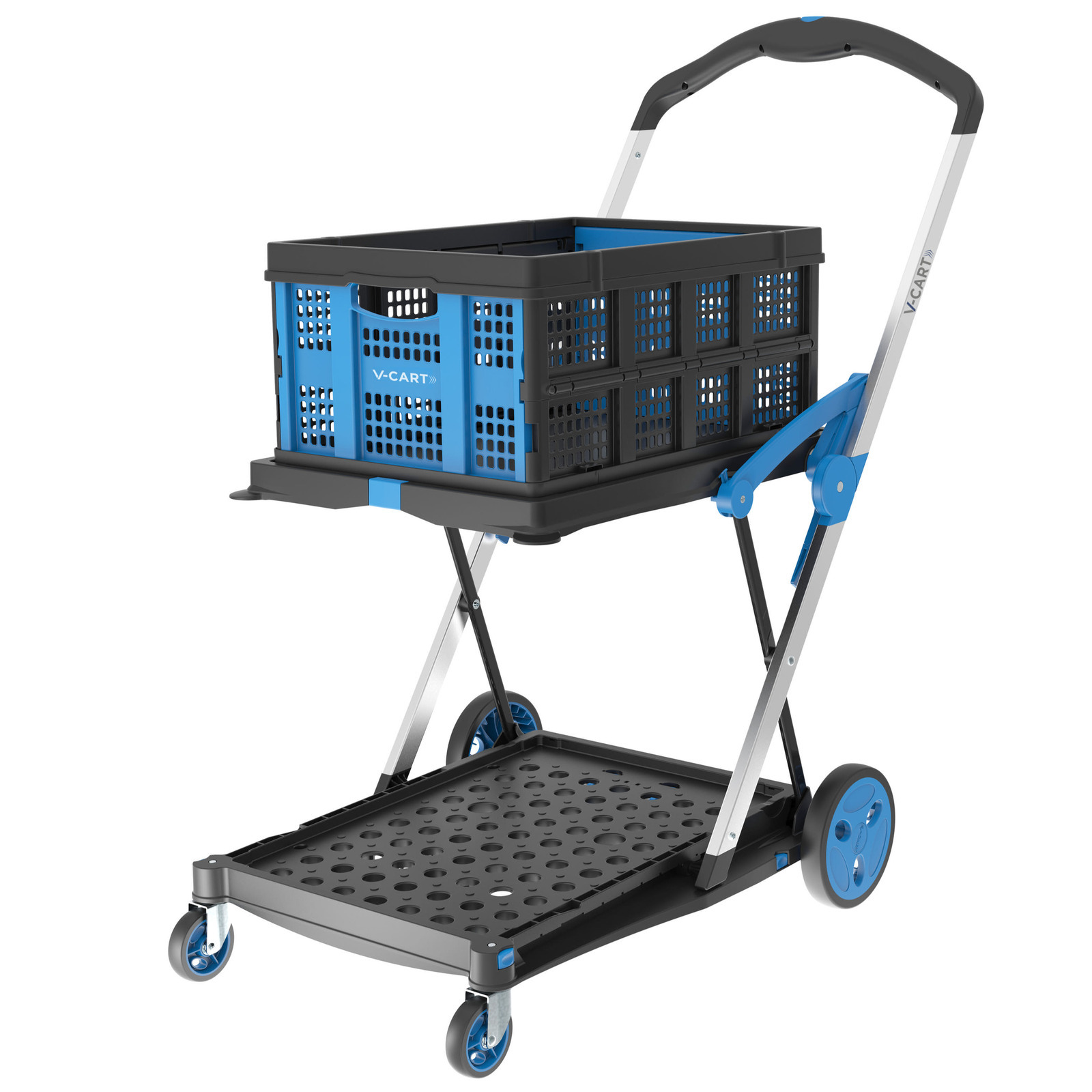 V-Cart Folding Multi Purpose Trolley (includes 1 folding basket)