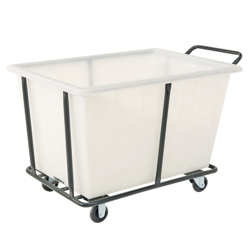 400L Plastic Bin Trolley - White (Includes Bin)