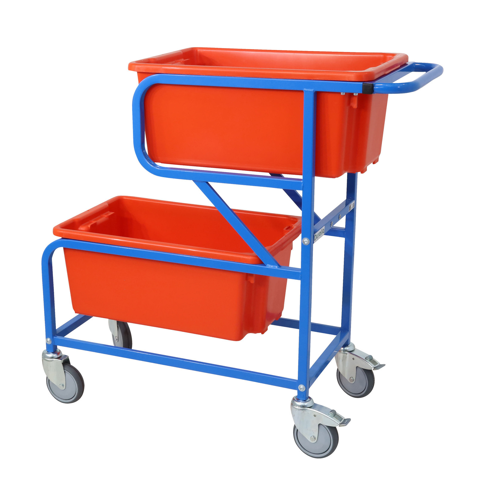 Twin Offset Tub Order Picking Trolley Kit (Supplied with 2 x Red No. 10 tubs)