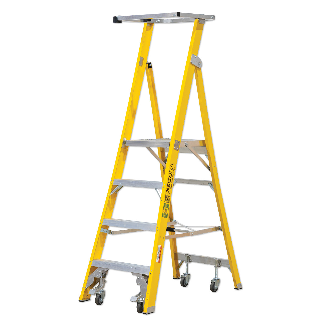 Fibreglass Mobile Platform Ladder 4 Step