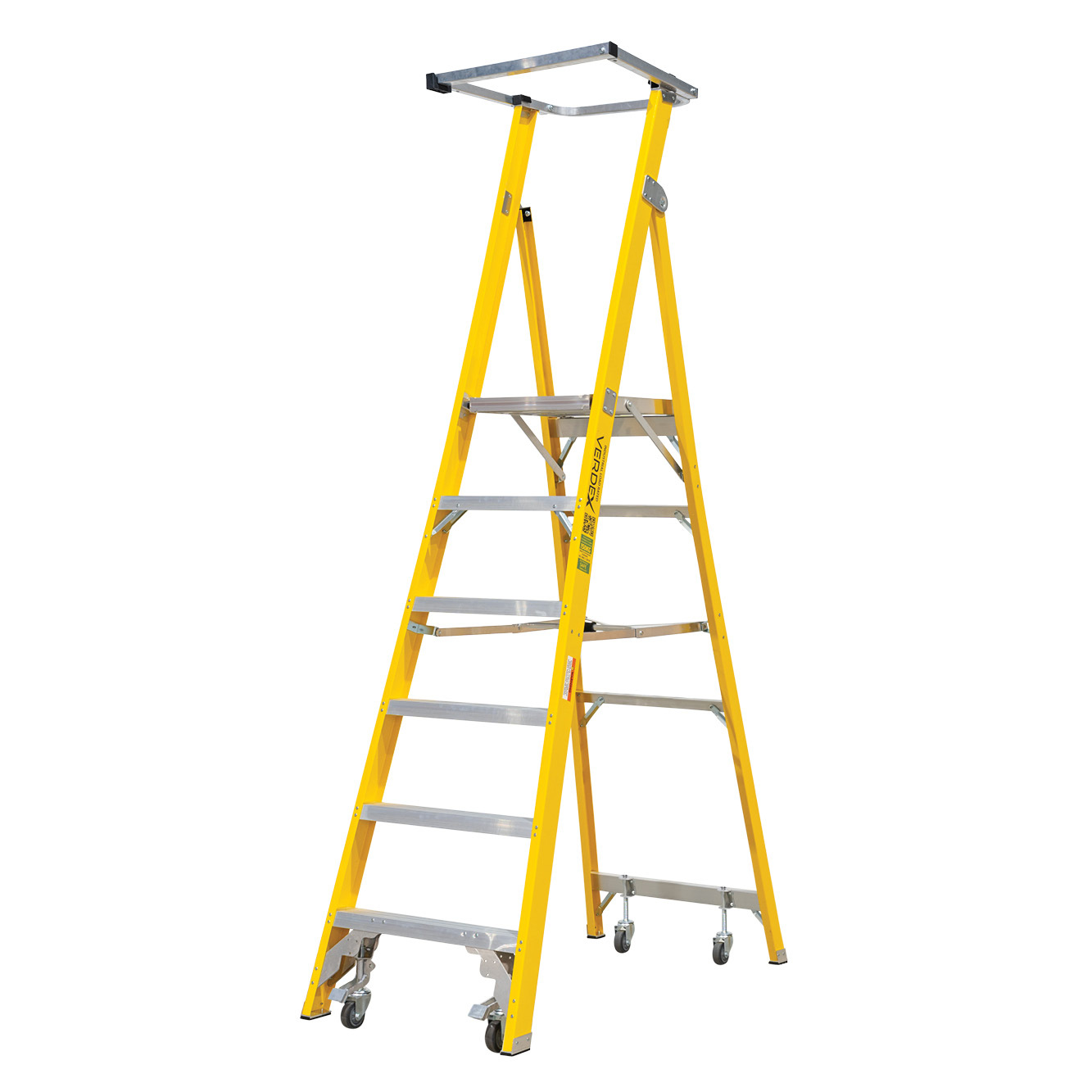 Fibreglass Mobile Platform Ladder 7 Step