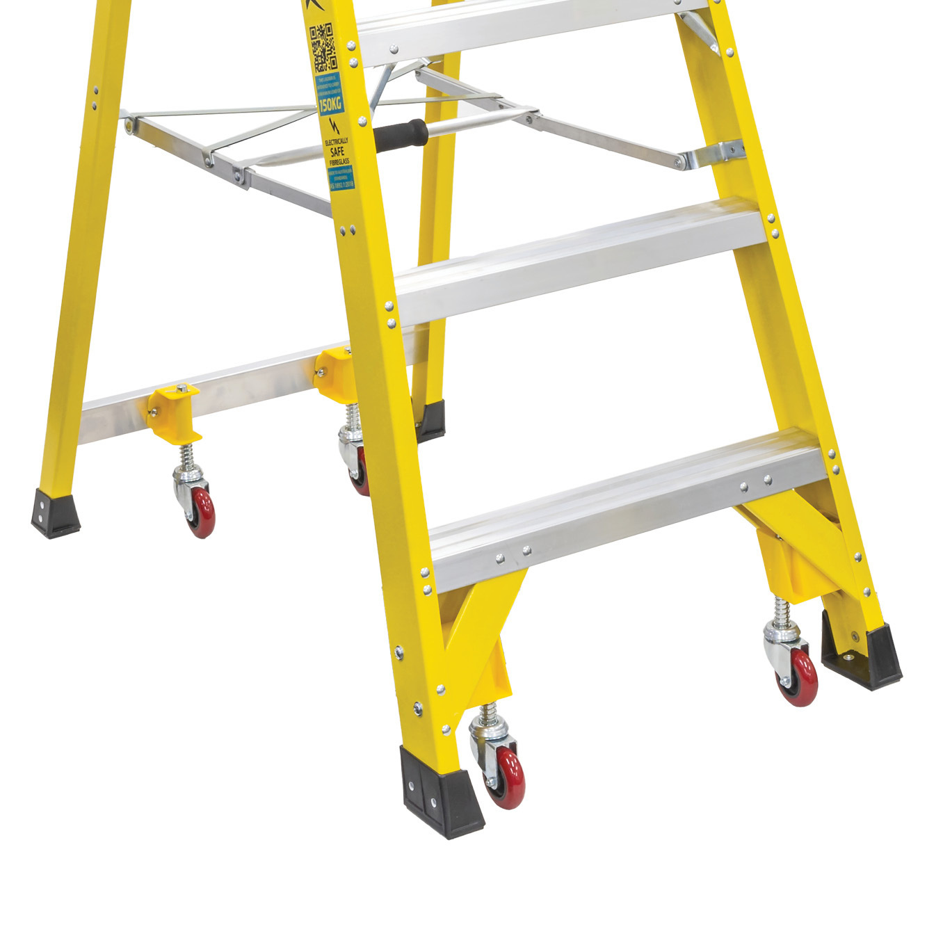 Platform Ladder Caster / Wheel kit to suit Fibreglass Platform Ladders