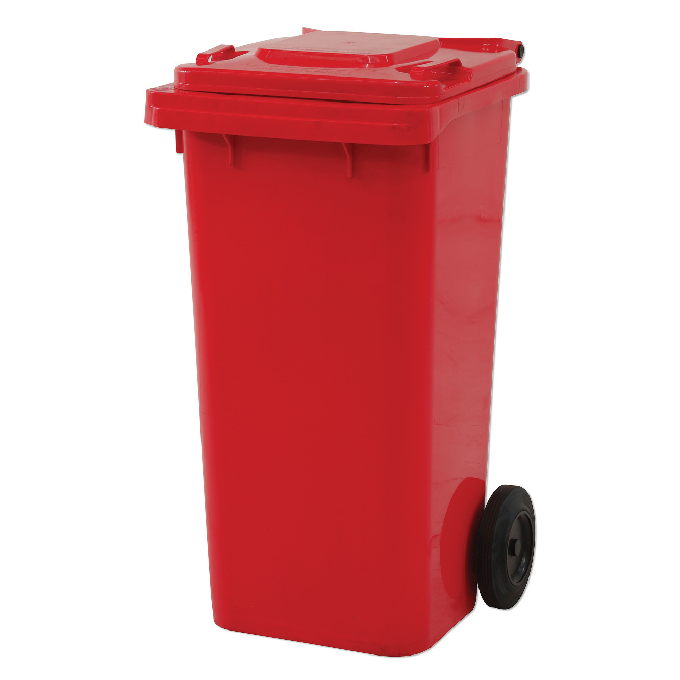 Plastic Wheelie Bin 120 Litre- Red (480x550x940mm - WxDxH)
