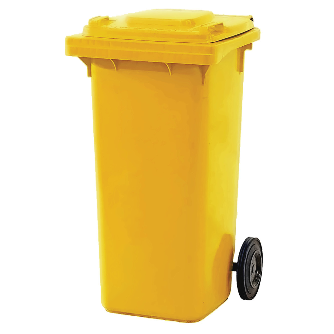 Plastic Wheelie Bin 120 Litre- Yellow (480x550x940mm - WxDxH)