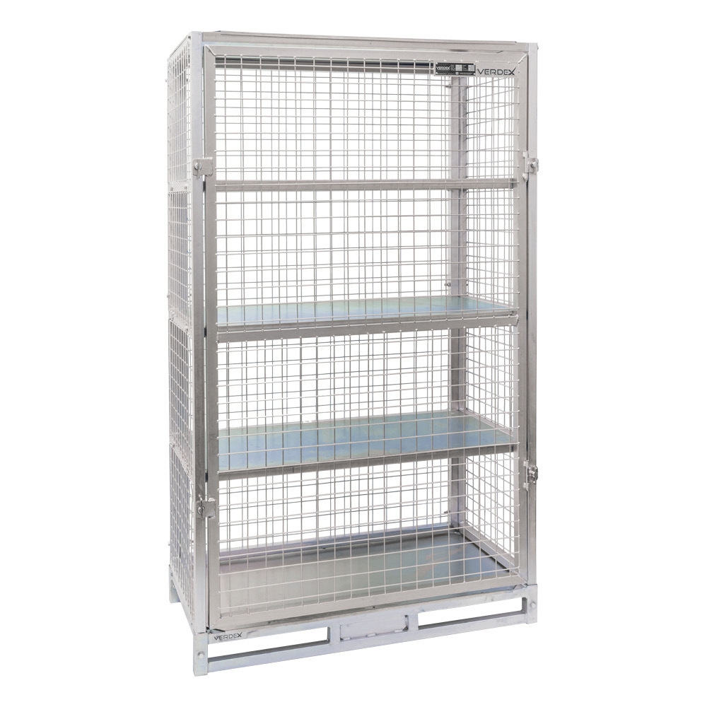 Mesh Storage Cage with shelves